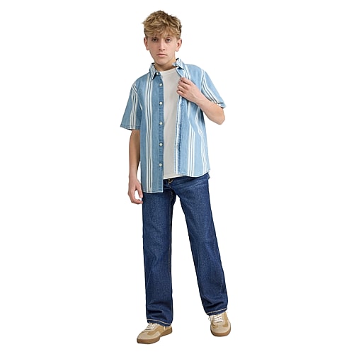 Levi 's Big Kid Boys Adjustable Waist 555 Relaxed Fit Jean In Blue