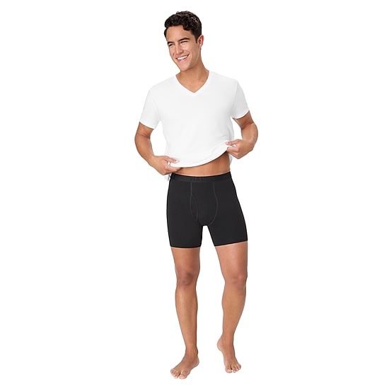 Hanes Mens 4 Pack Boxer Briefs Bonus Pack Ubbbz4