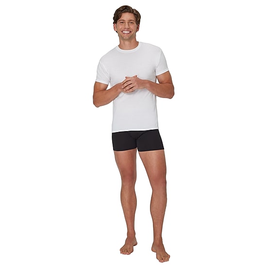 Hanes Mens 4 Pack Short Sleeve Crew Neck Moisture Wicking T-Shirt Bonus Pack