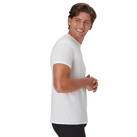 Hanes Mens 4 Pack Short Sleeve Crew Neck Moisture Wicking T-Shirt Bonus Pack