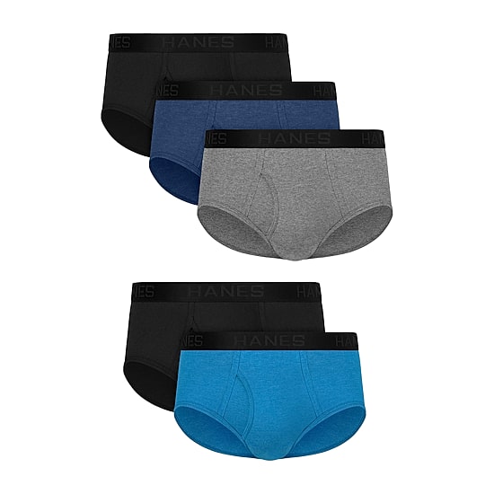 Hanes Mens 5 Pack Briefs Bonus Pack Ubbfz5