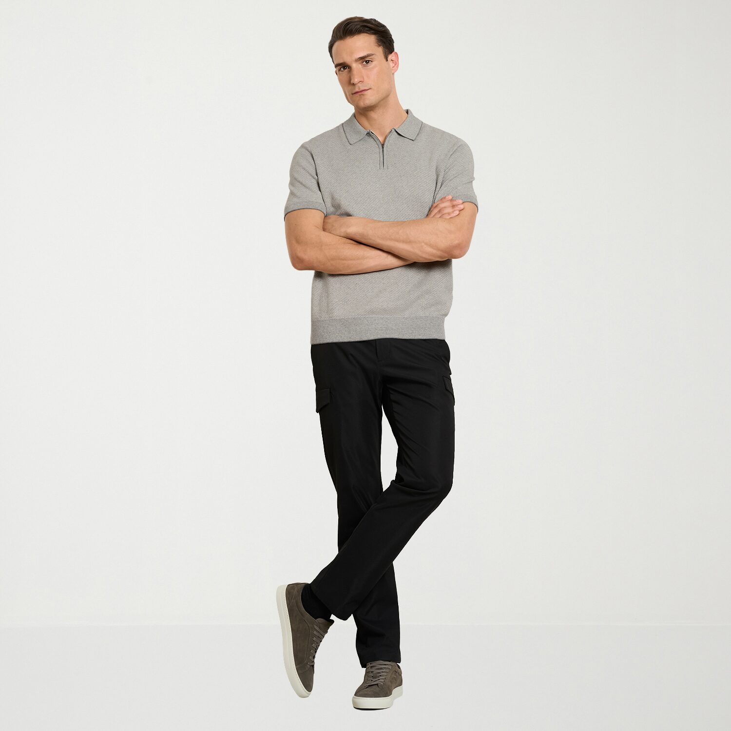 Van Heusen Temp Control Mens Short Sleeve Polo Sweater