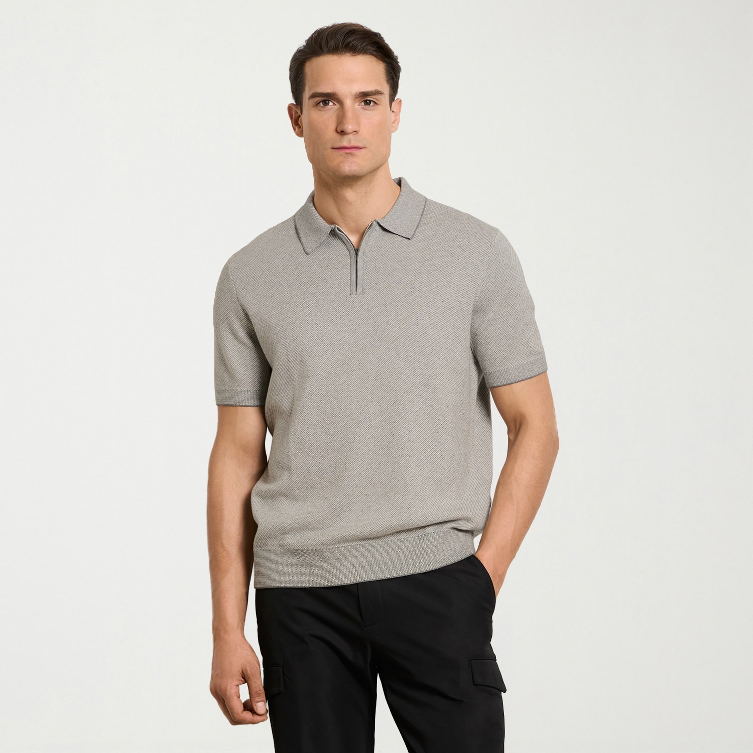 Van Heusen Temp Control Mens Short Sleeve Polo Sweater