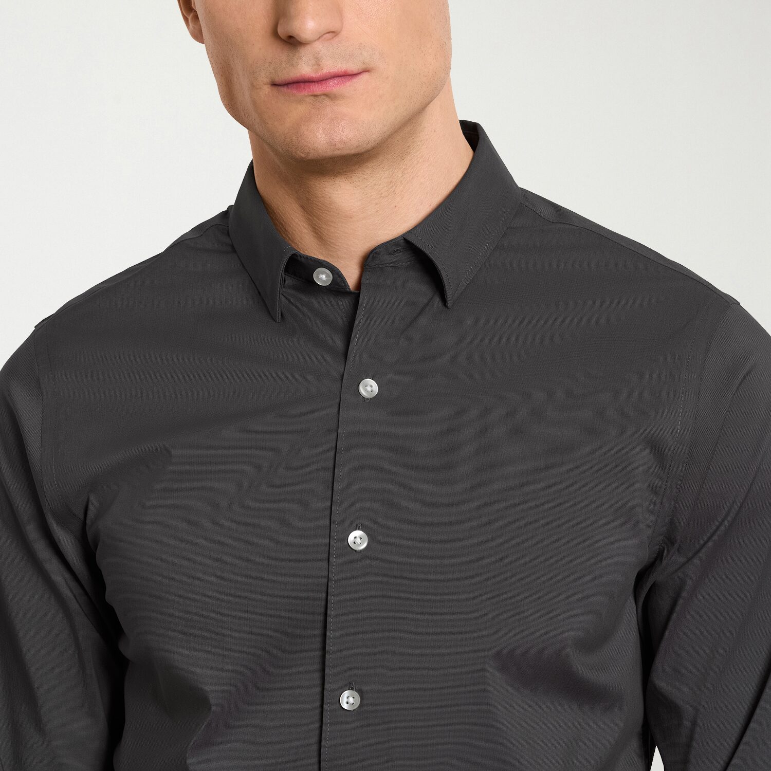 Van Heusen Everyday Defense Stain Shield Mens Long Sleeve Slim Fit Button-Down Shirt