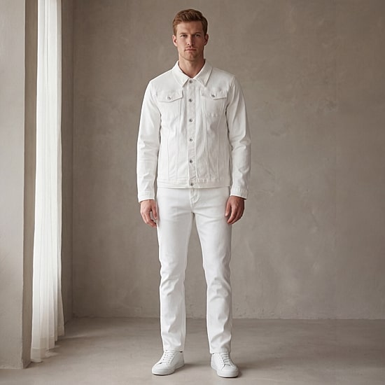 Royal Threads Mens Long Sleeve Denim 2-pc. Tuxedo Set