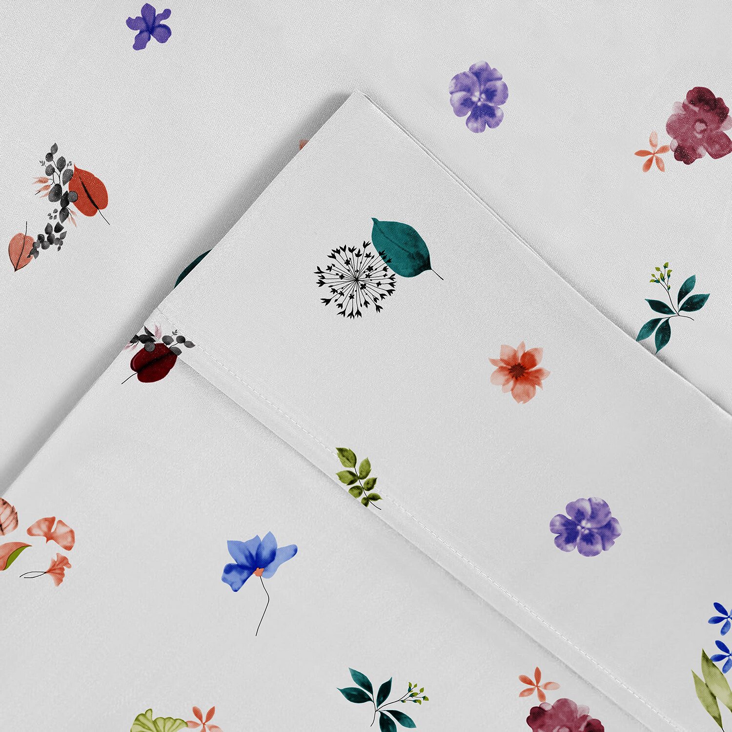 Pointehaven Percale Printed 3-pc. Reversible Duvet Cover Set