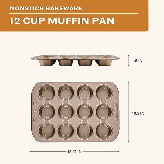 Farberware Bakeware 12-Cup Non-Stick Muffin Pan