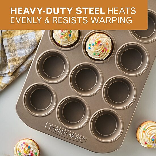 Farberware Bakeware 12-Cup Non-Stick Muffin Pan