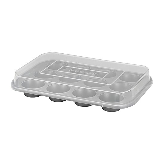 Farberware Bakeware Non-Stick 12-Cup Muffin Pan with Lid