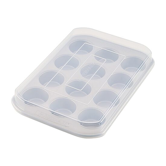Farberware Bakeware Non-Stick 12-Cup Muffin Pan with Lid