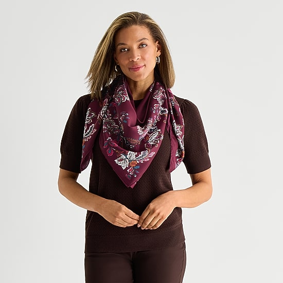 Liz Claiborne Paisley Square Scarf