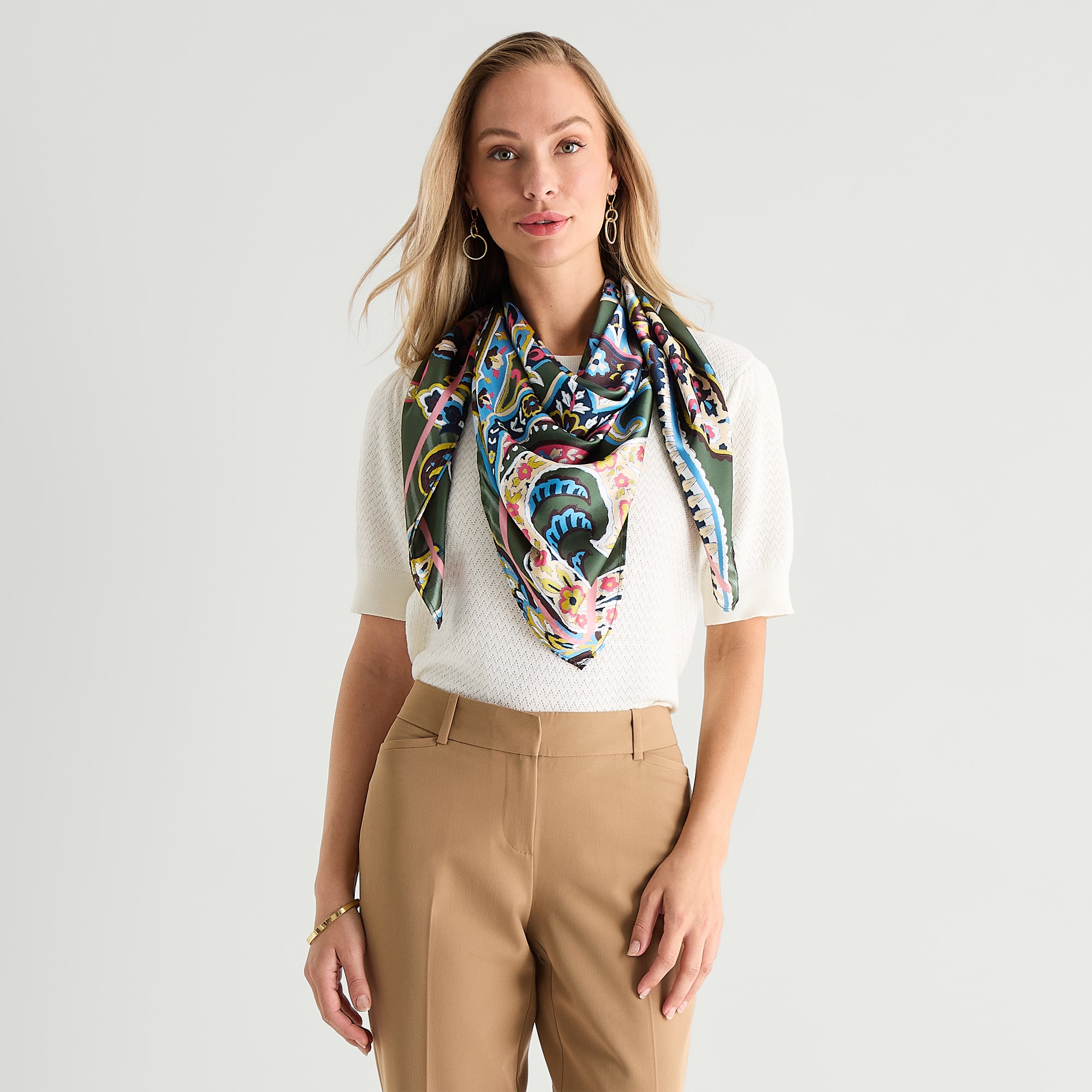 Liz Claiborne Paisley Square Scarf