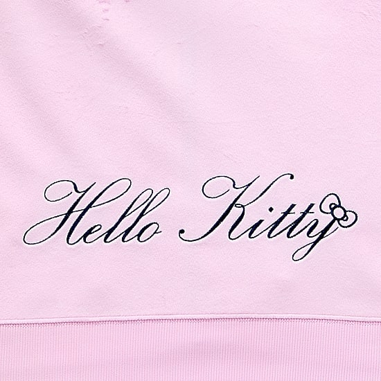 Hello Kitty Velour Full Zip Womens Juniors Long Sleeve Hello Kitty Fleece Hoodie