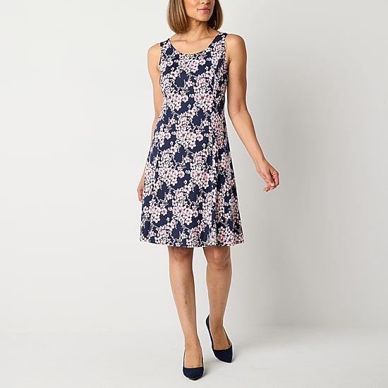 Perceptions Womens Floral Jacket Dress
