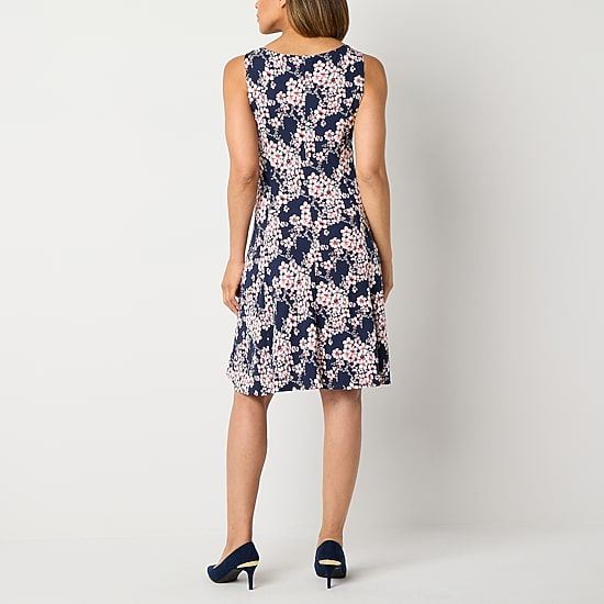 Perceptions Womens Floral Jacket Dress