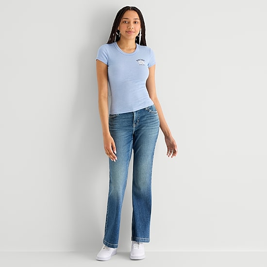 Arizona Baby Womens Juniors Crew Neck Short Sleeve T-Shirt