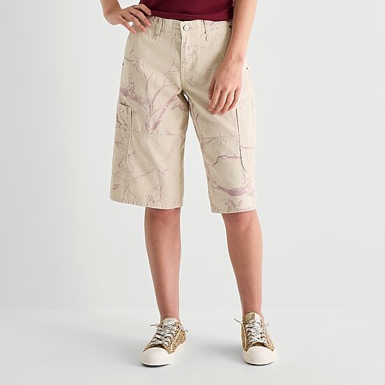 Arizona Womens 15" Low Rise Juniors Denim Short