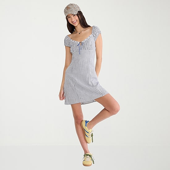 AEROPOSTALE Womens Juniors Keyhole Neck Short Sleeve Sundress