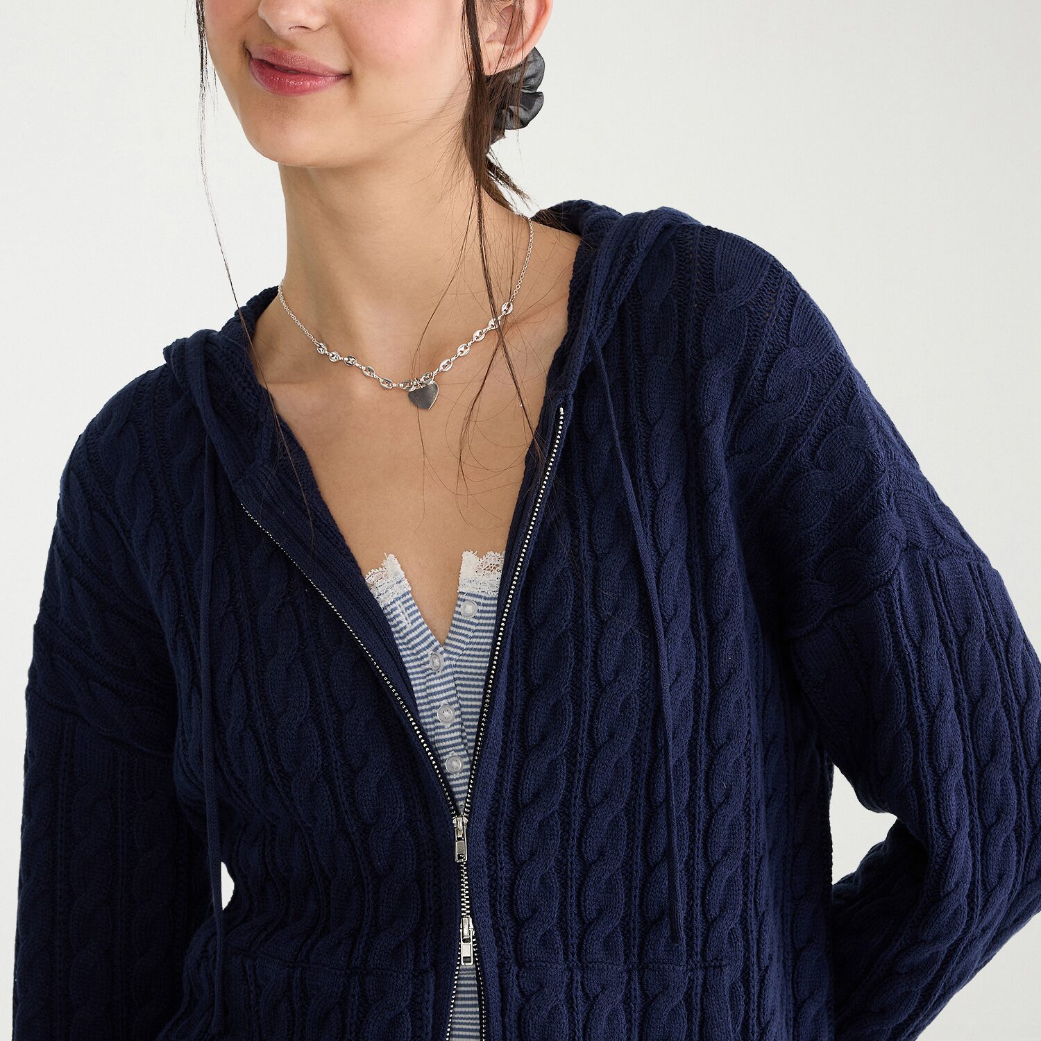 AEROPOSTALE Womens Juniors Long Sleeve Fleece Zipper Hoodie