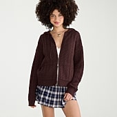 AEROPOSTALE Womens Juniors Long Sleeve Fleece Zipper Hoodie