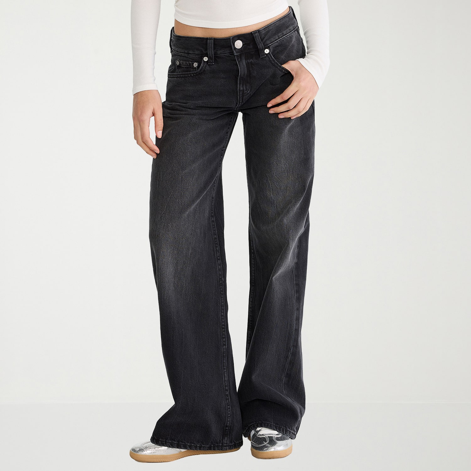 AEROPOSTALE Womens Juniors Low Rise Wide Leg Jean