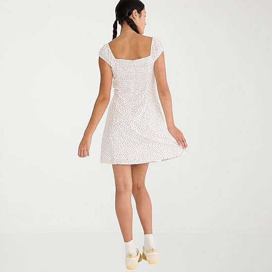 AEROPOSTALE Womens Juniors U Neck Short Sleeve A-Line Dress