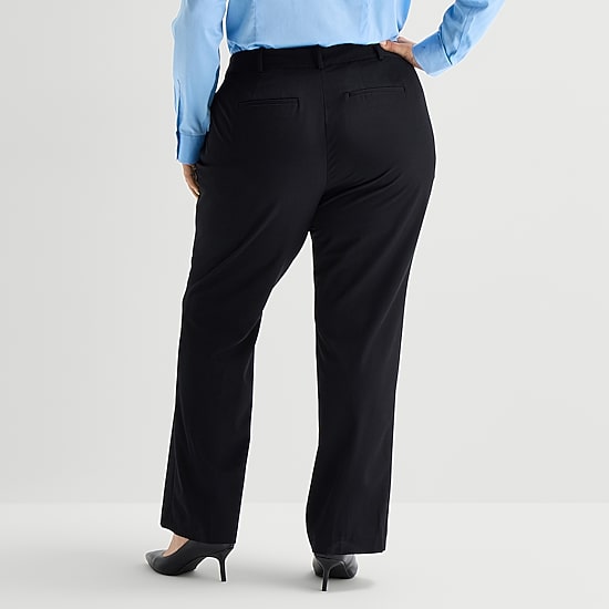 Liz Claiborne Audra Curvy Womens Straight Mid Rise Trouser