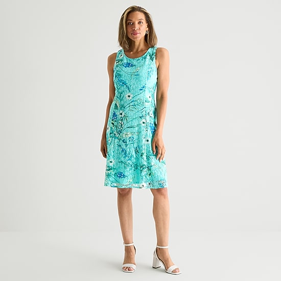 Perceptions Womens Lace Floral Jacket Dress