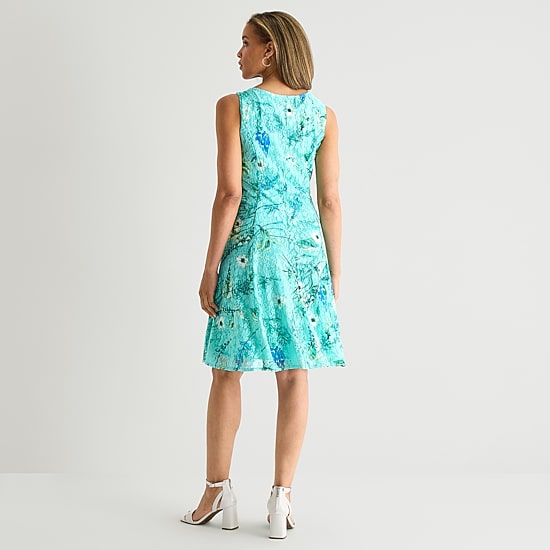 Perceptions Womens Lace Floral Jacket Dress
