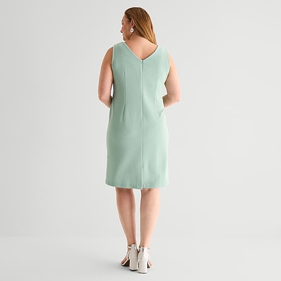 Maya Brooke Womens Plus Jacket Dress