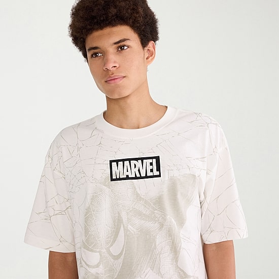 AEROPOSTALE Mens Crew Neck Short Sleeve Regular Fit Spiderman Graphic T-Shirt