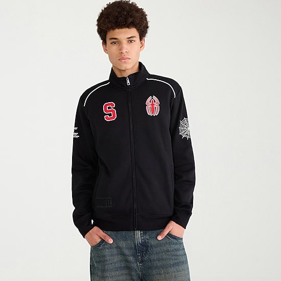 AEROPOSTALE Mens Spiderman Fleece Track Jacket