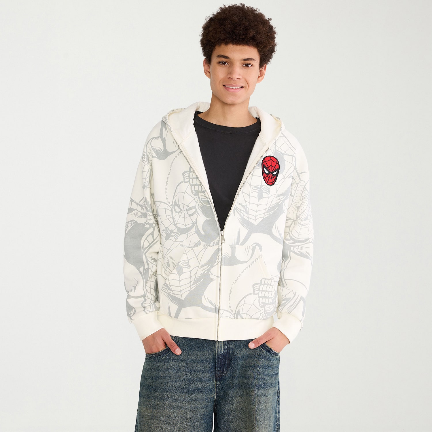 AEROPOSTALE Mens Spiderman Fleece Jacket