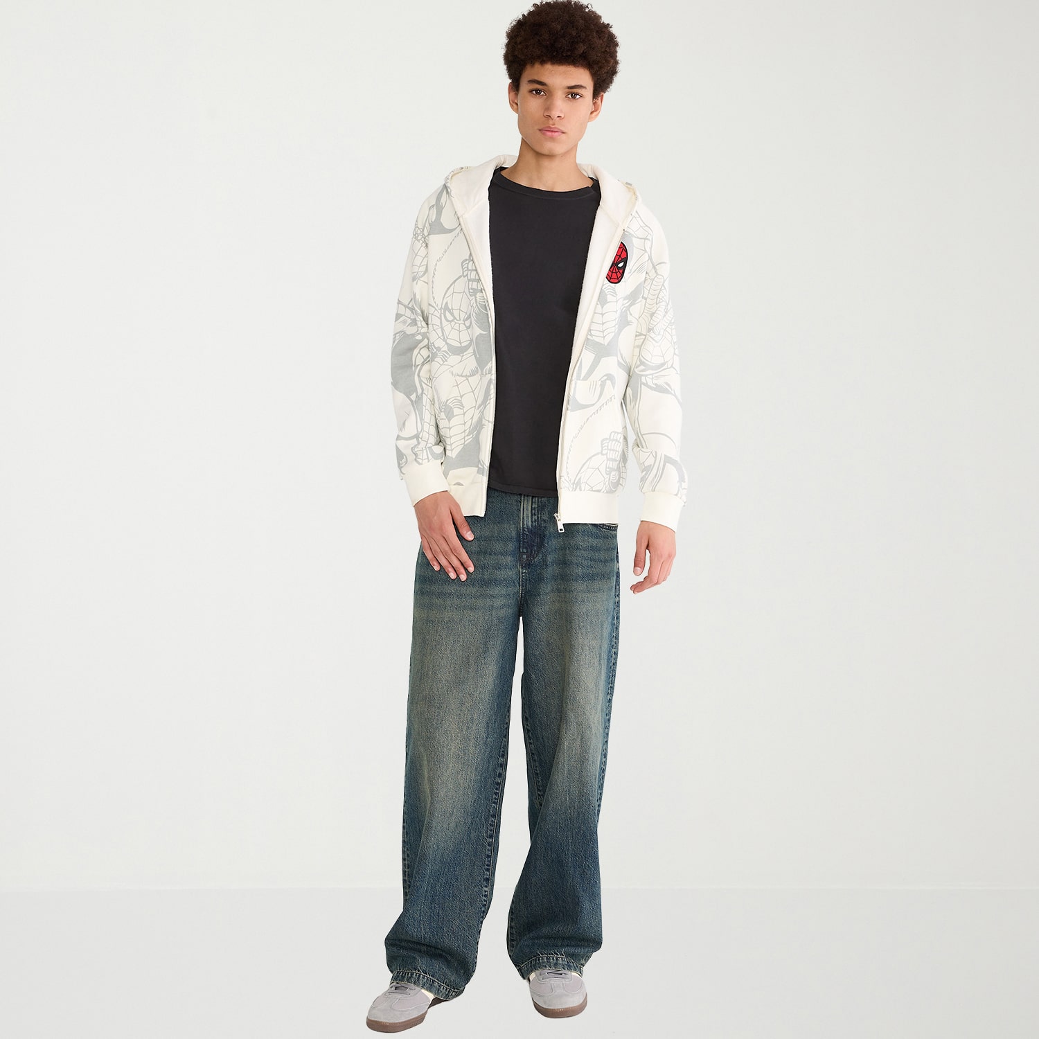 AEROPOSTALE Mens Spiderman Fleece Jacket