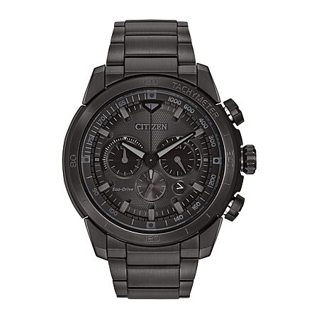 Citizen Quartz Mens Black Stainless Steel Bracelet Watch An8175