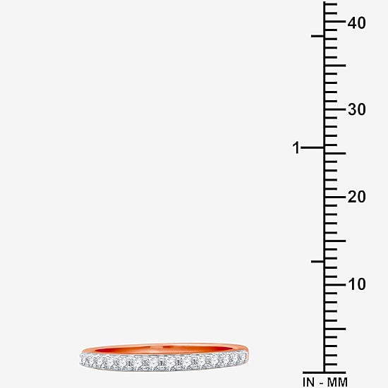 I Said Yes (H-I / I1) 1/4 CT. T.W. Lab Grown White Diamond Sterling Silver or 14K Gold Over Silver Wedding Band