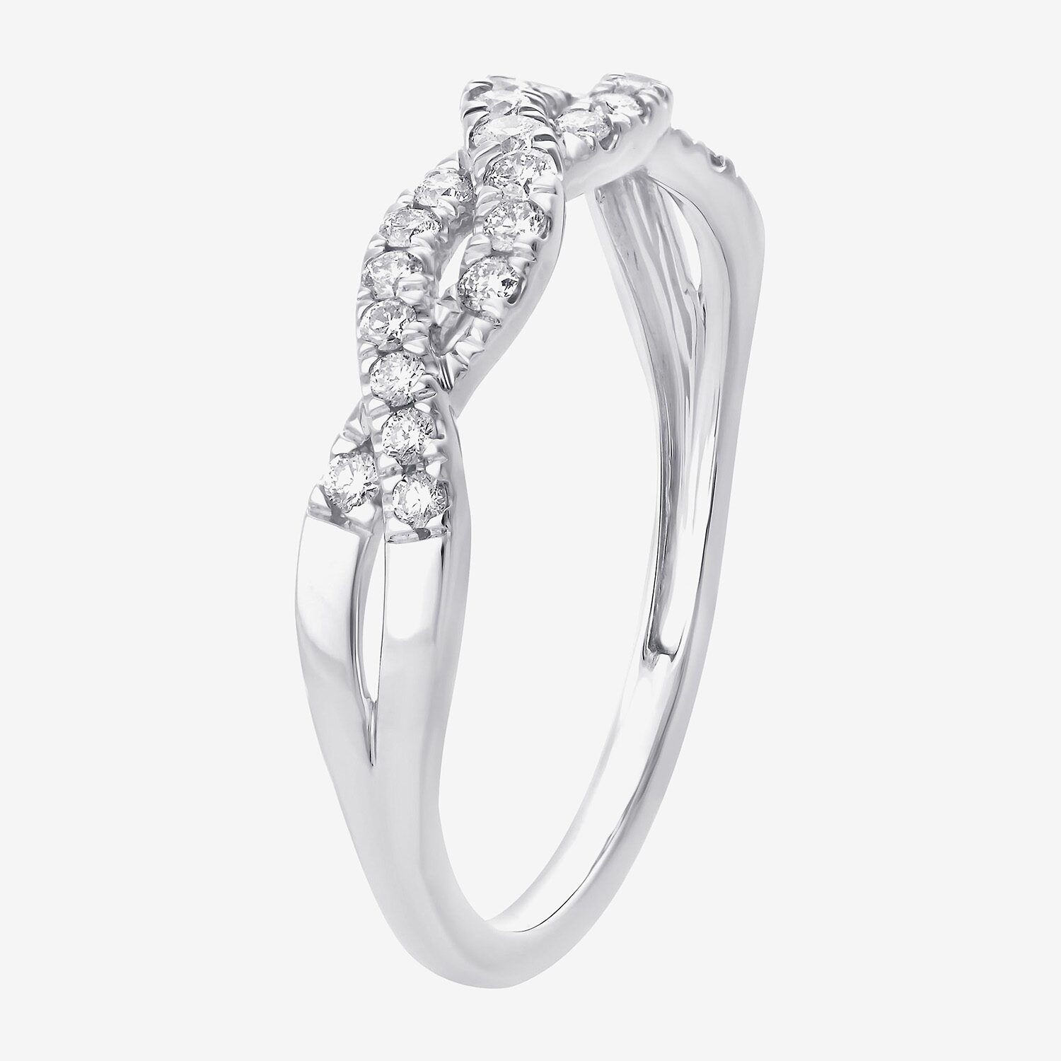 (G / Si2) Womens 1/4 CT. T.W. Lab Grown White Diamond 10K Gold Wedding Band