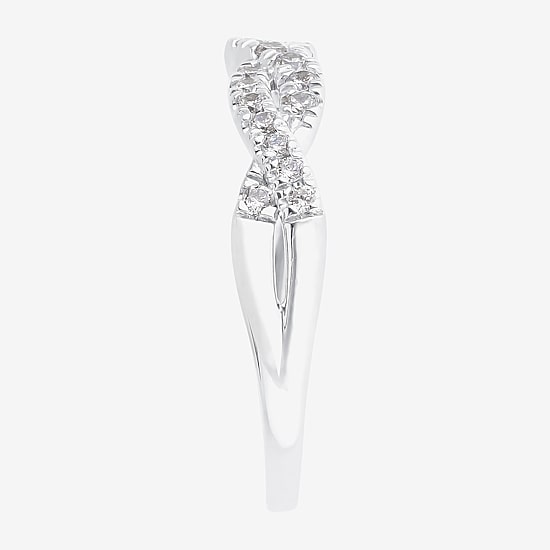 (G / Si2) Womens 1/4 CT. T.W. Lab Grown White Diamond 10K Gold Wedding Band