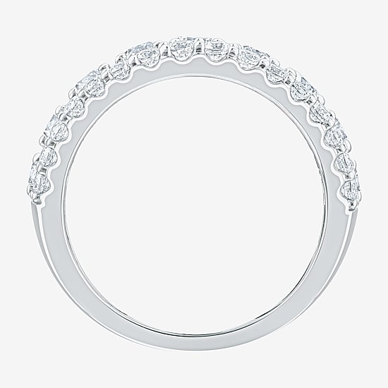 (H-I / I1) Womens 2 CT. T.W. Lab Grown White Diamond 10K Gold Anniversary Band
