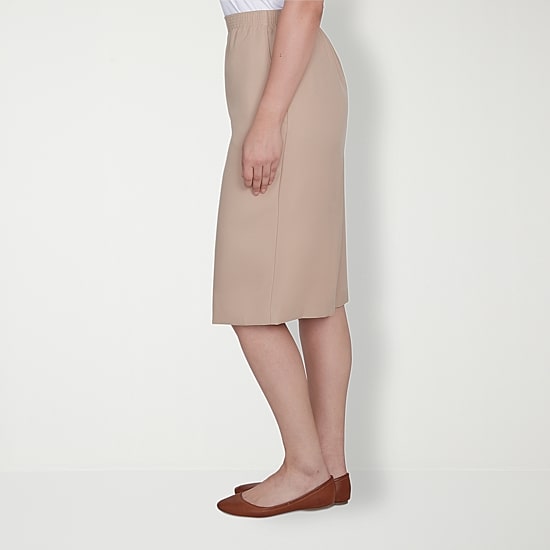 Alfred Dunner Classics Womens Mid Rise Pencil Skirt