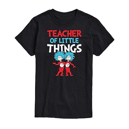 Mens Short Sleeve Dr. Seuss Graphic T-Shirt, Large, Black