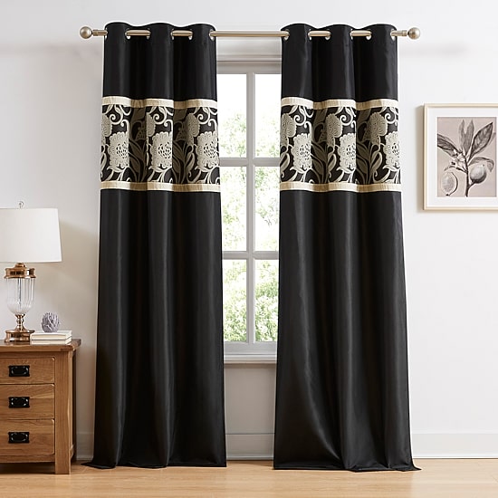 Stratford Park Katelin Grommet Top Light-Filtering Set of 2 Curtain Panel