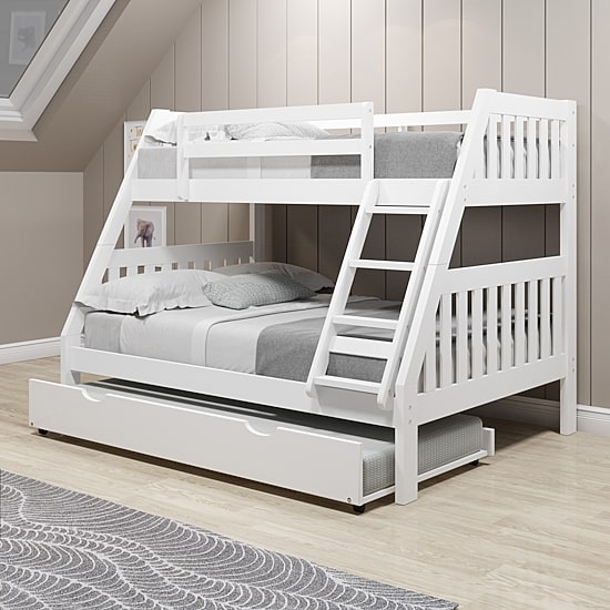Austin Mission Twin over Full Bunk Bed with Twin Trundle