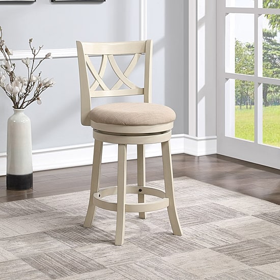AVALON FURNITURE Counter Height Upholstered Swivel Bar Stool