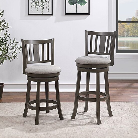 AVALON FURNITURE Counter Height Upholstered Swivel Bar Stool