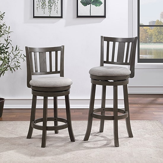 AVALON FURNITURE Upholstered Swivel Bar Stool