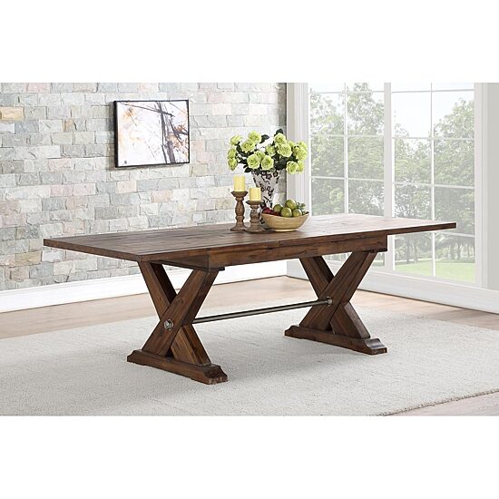 AVALON FURNITURE Fresno Rectangular Wood-Top Dining Table