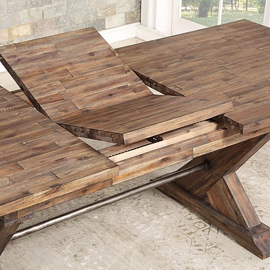 AVALON FURNITURE Fresno Rectangular Wood-Top Dining Table