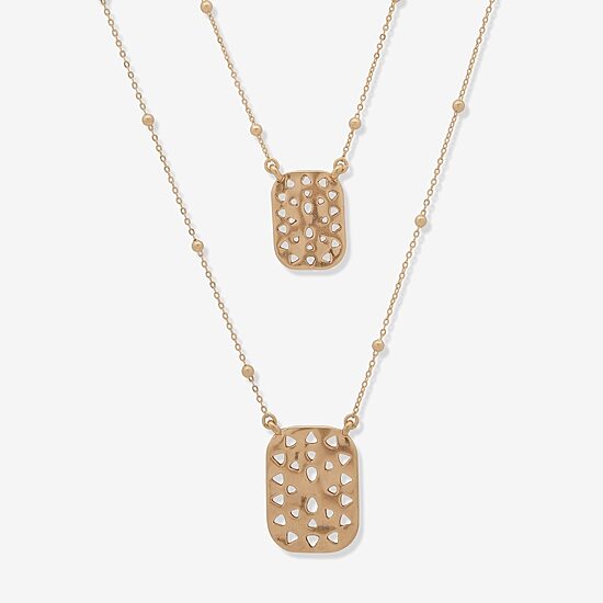 a.n.a Gold Tone Womens 18 Inch Strand Necklace