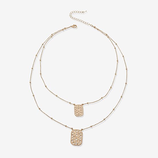a.n.a Gold Tone Womens 18 Inch Strand Necklace